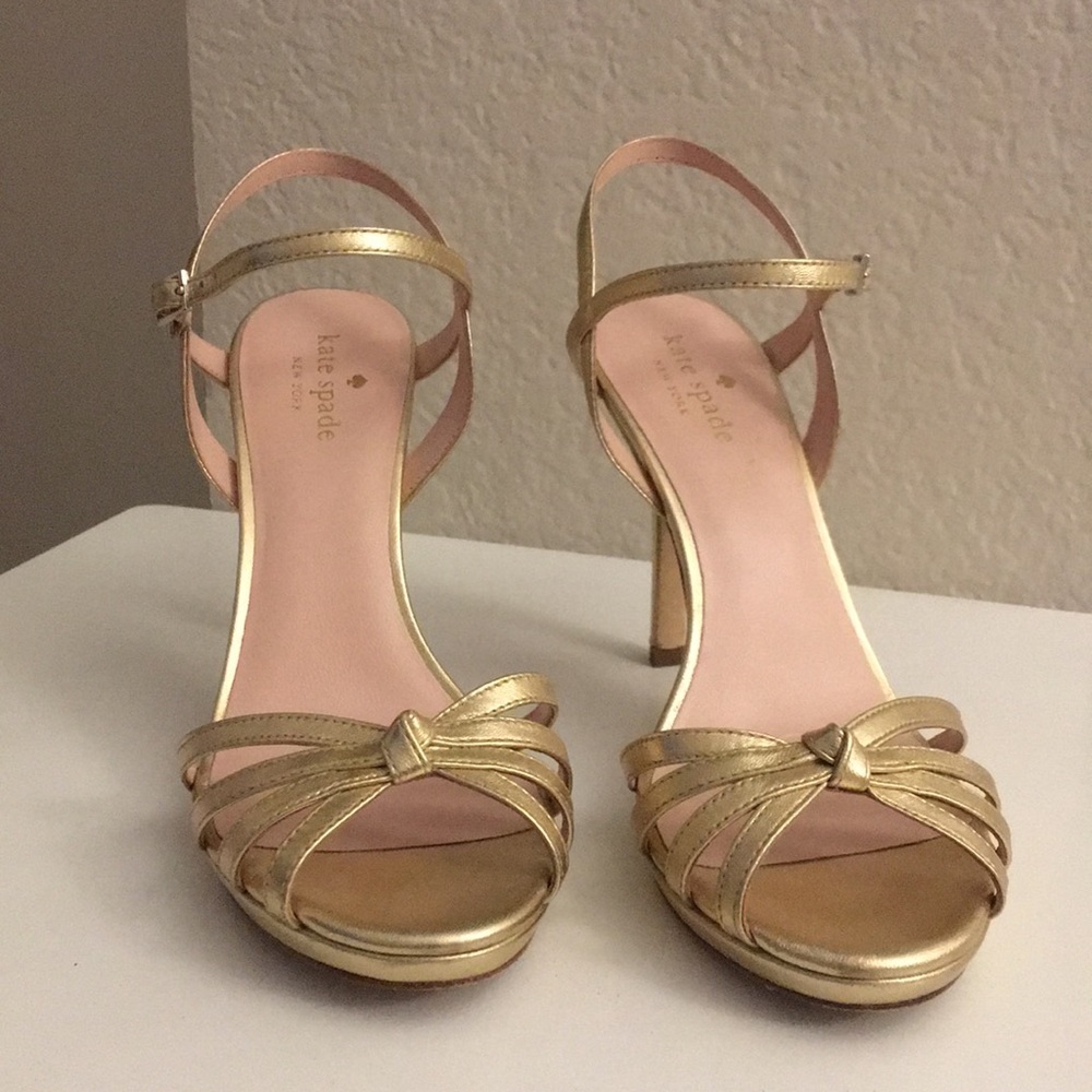 KATE SPADE GOLD HEELS